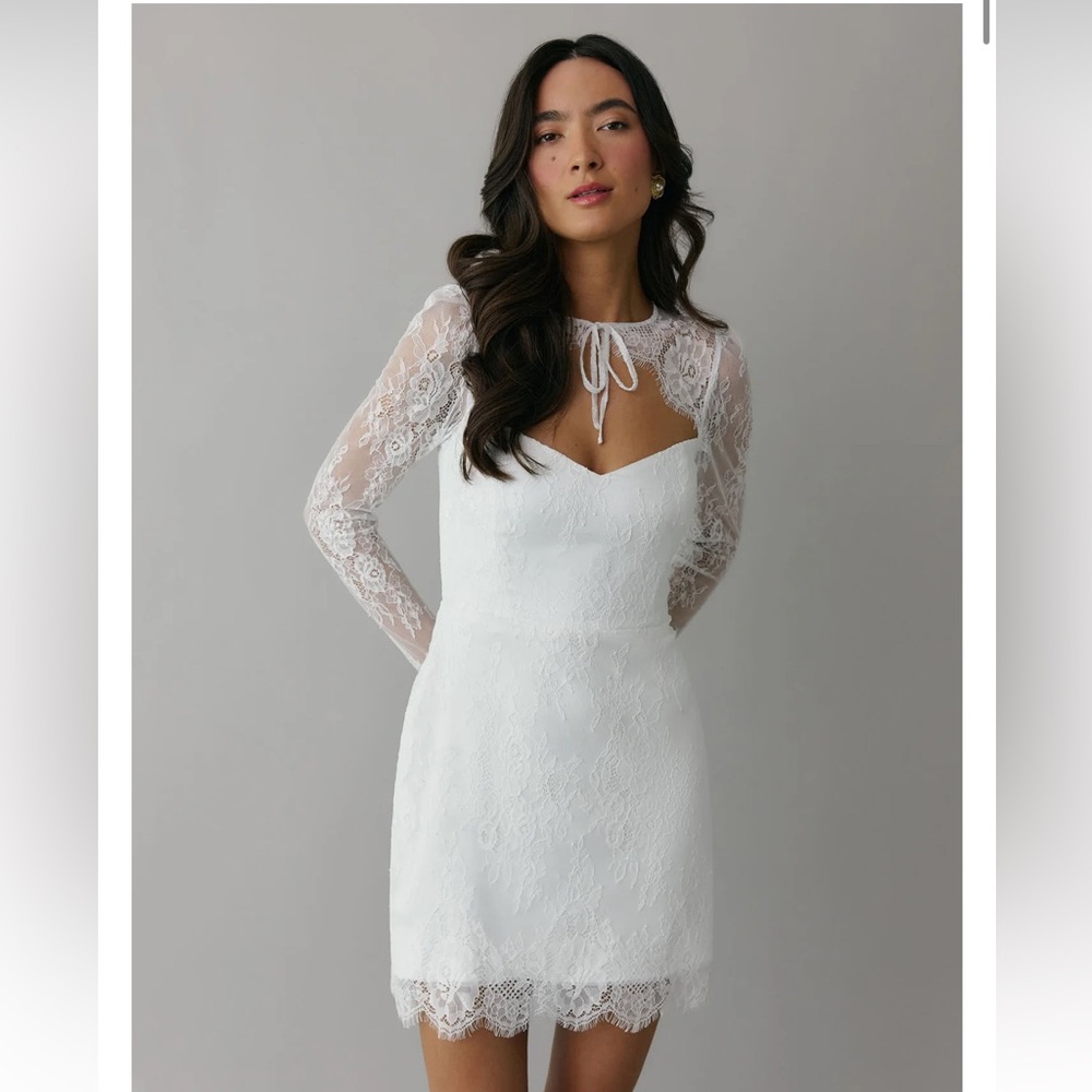 Park & Fifth Barlow Mini Dress White Small